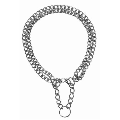 Trixie Zgardă Lanț cu Două Rânduri, Strangulantă, S-M: 35 cm / 2 mm